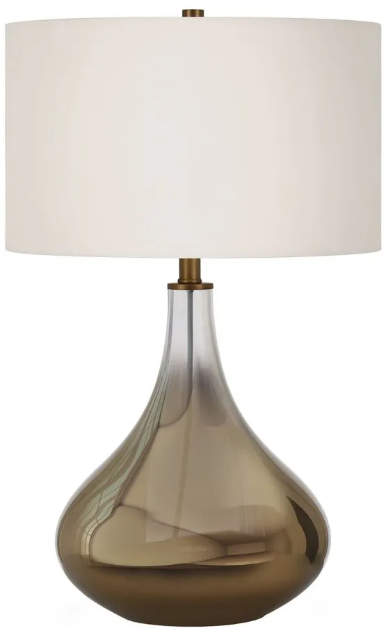 Valeria Glass Table Lamp in Ombre Brass Glass by Hudson & Canal