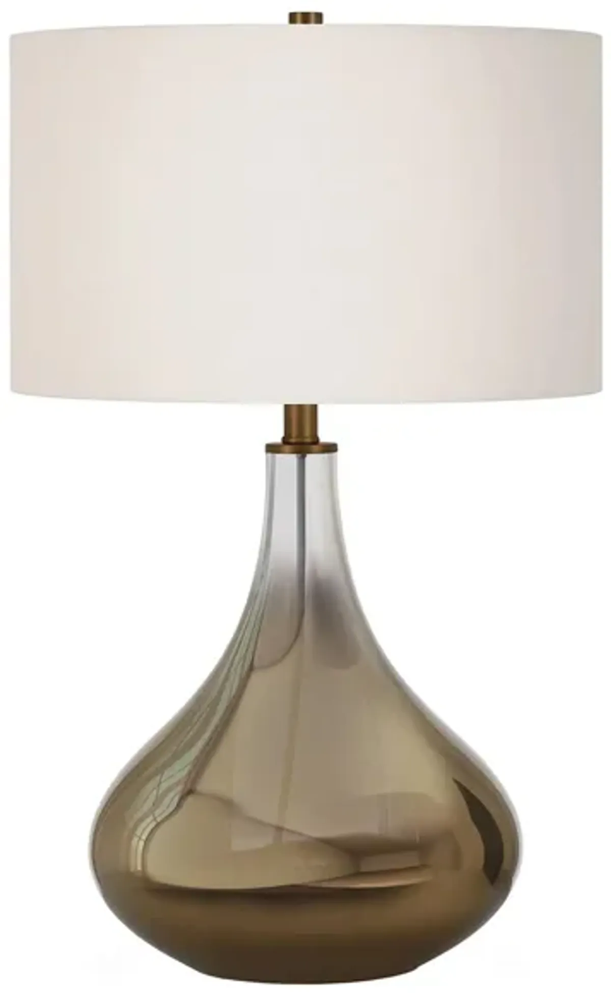 Valeria Glass Table Lamp in Ombre Brass Glass by Hudson & Canal