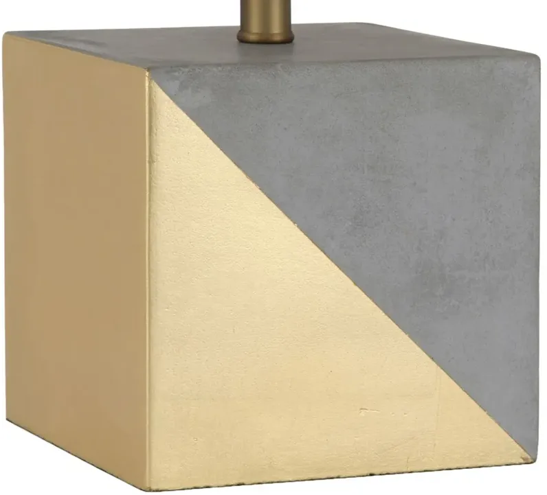 Camilla Concrete Table Lamp in Gold and Concrete by Hudson & Canal