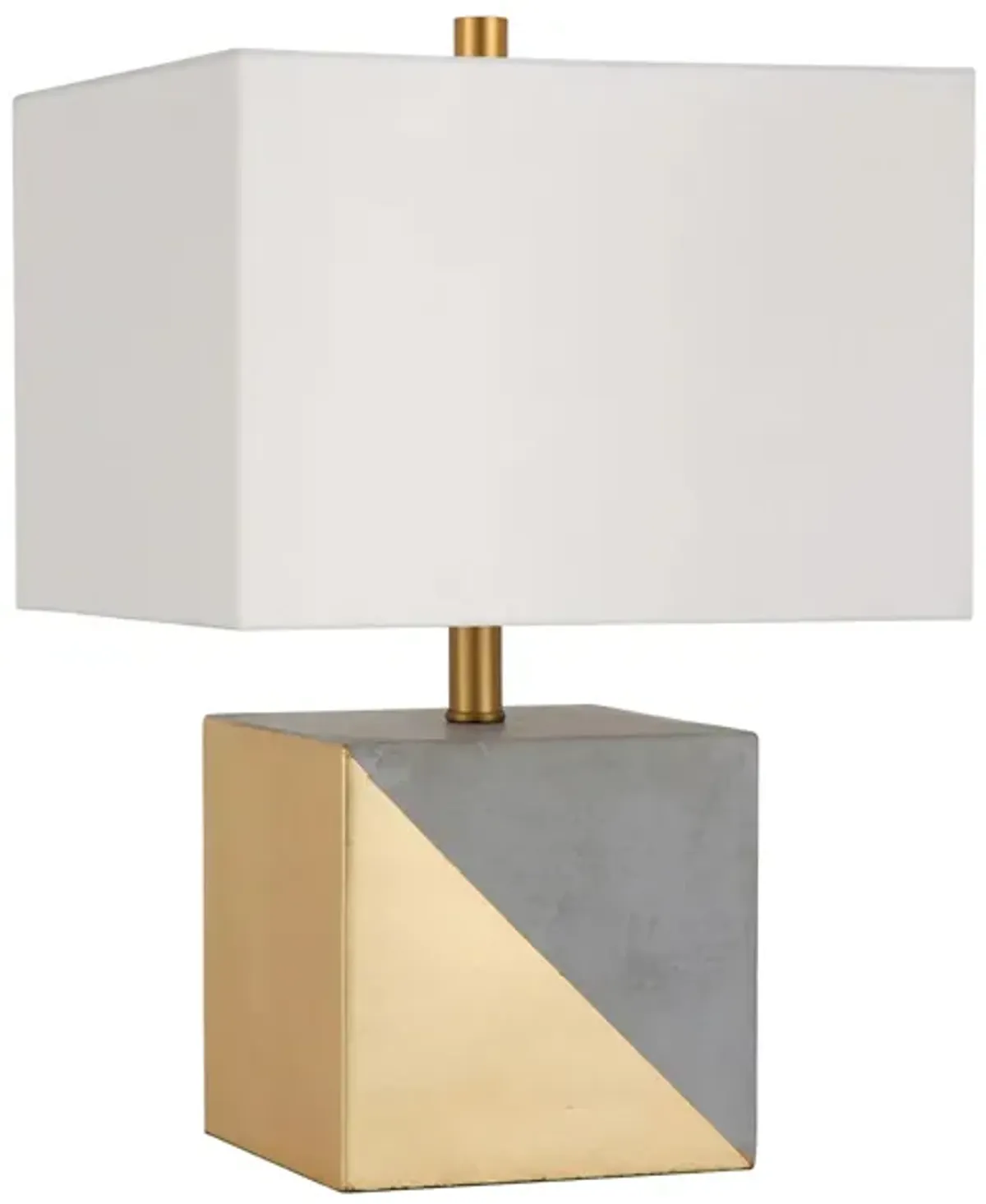 Camilla Concrete Table Lamp in Gold and Concrete by Hudson & Canal