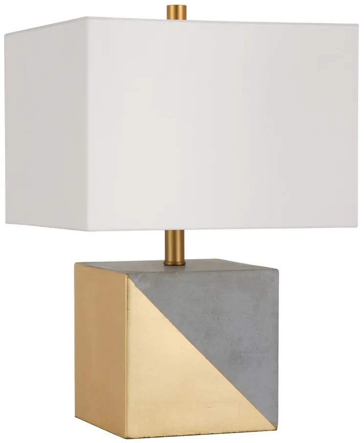 Camilla Concrete Table Lamp in Gold and Concrete by Hudson & Canal