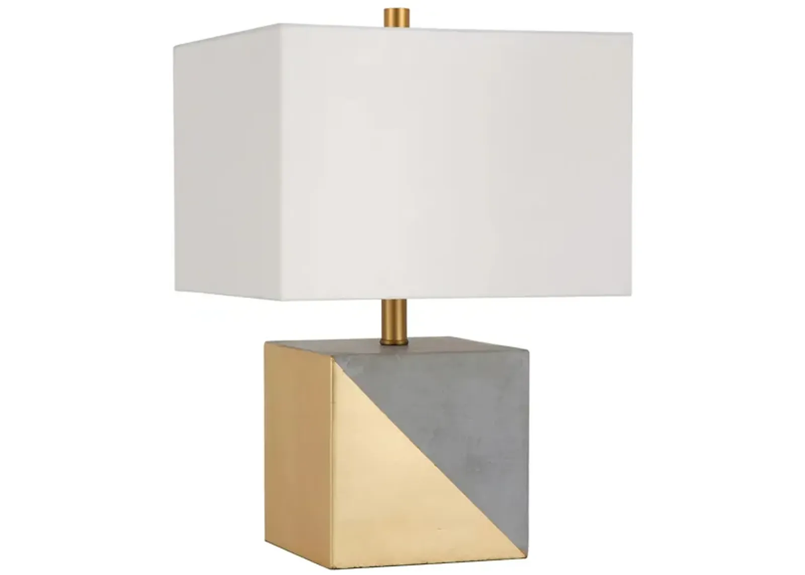 Camilla Concrete Table Lamp in Gold and Concrete by Hudson & Canal