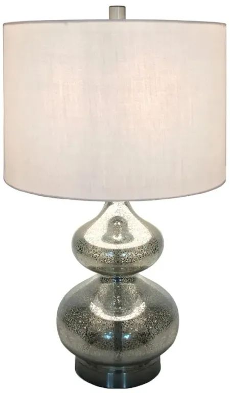 Klara Mercury Glass Table Lamp in Mercury Glass/Satin Nickel by Hudson & Canal