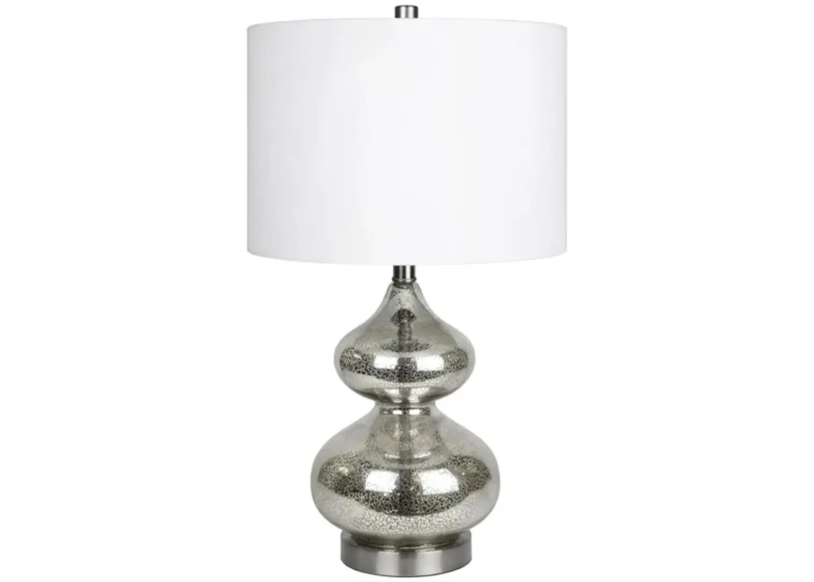 Klara Mercury Glass Table Lamp in Mercury Glass/Satin Nickel by Hudson & Canal