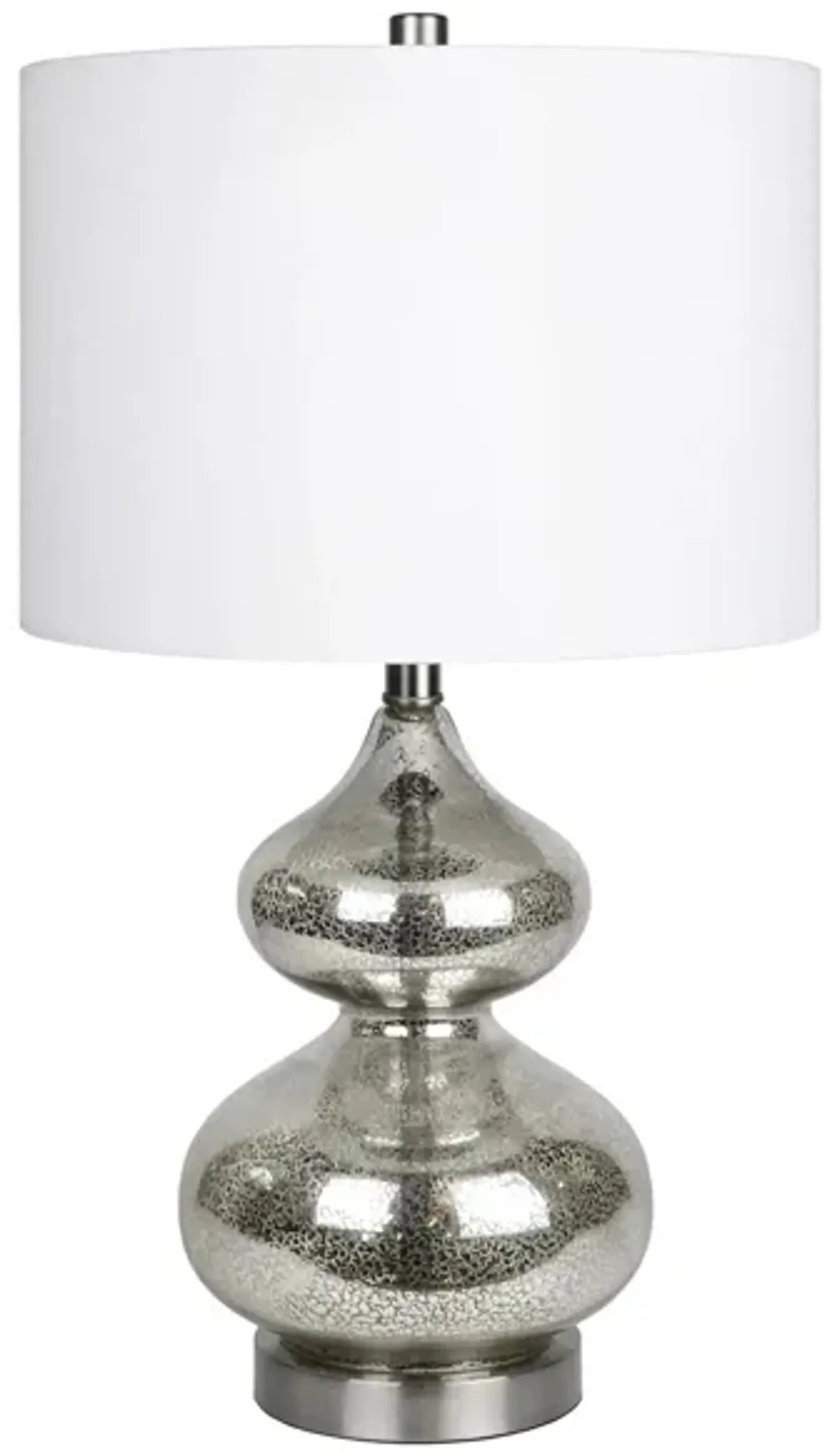 Klara Mercury Glass Table Lamp in Mercury Glass/Satin Nickel by Hudson & Canal