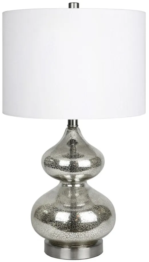 Klara Mercury Glass Table Lamp in Mercury Glass/Satin Nickel by Hudson & Canal