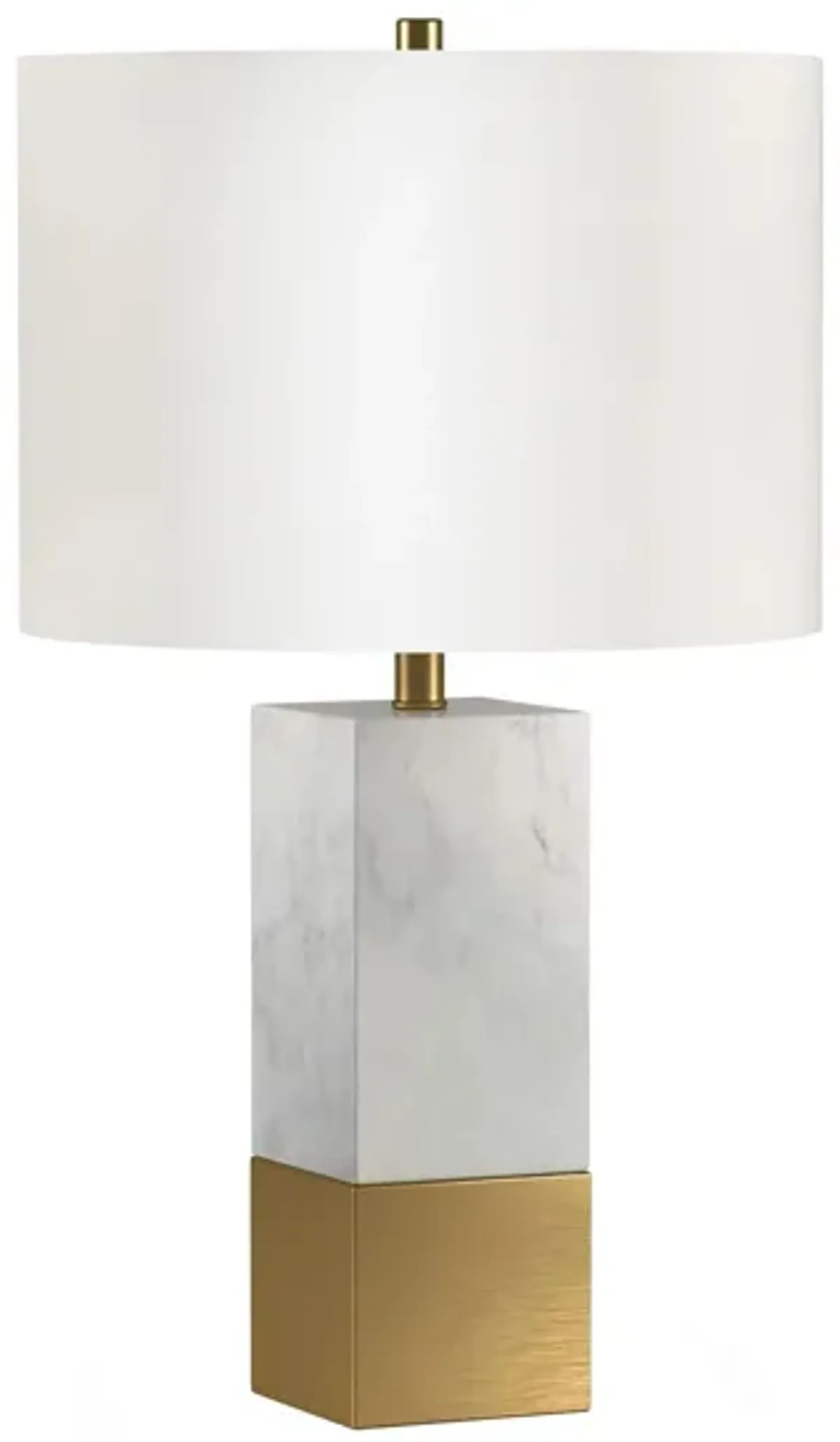 Francesco Cararra-Style Table Lamp in Marble and Brass by Hudson & Canal