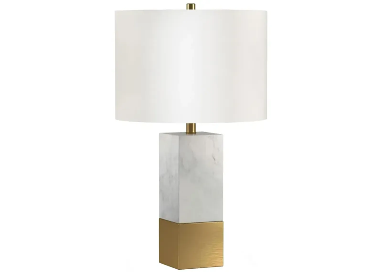 Francesco Cararra-Style Table Lamp in Marble and Brass by Hudson & Canal