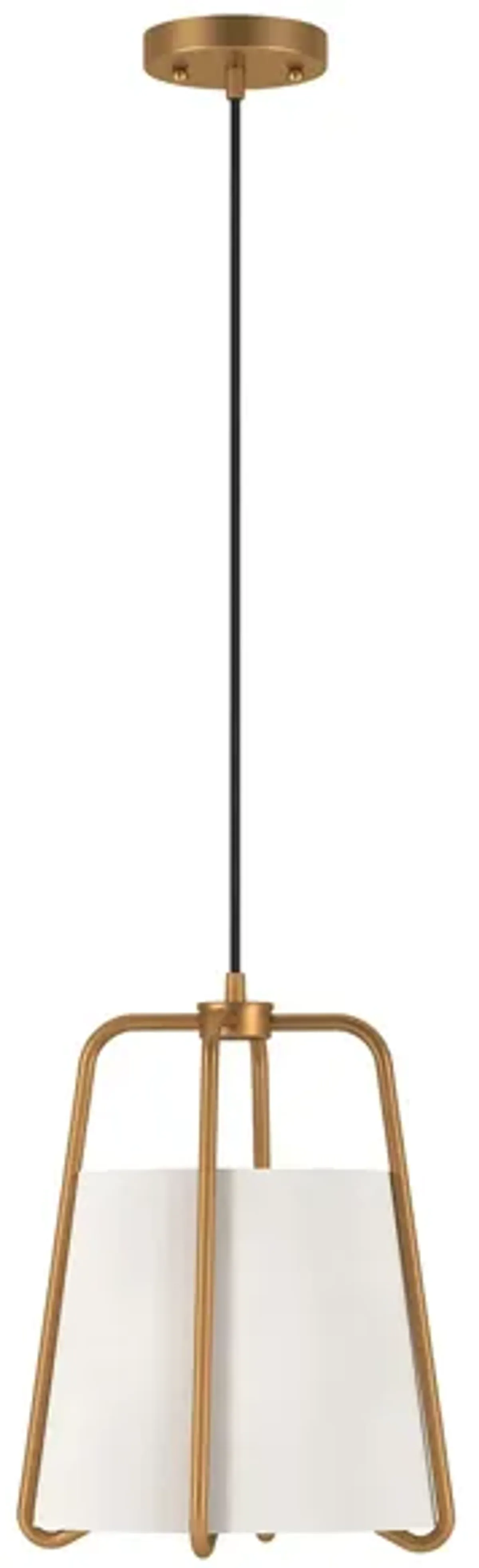 Mari Fabric Pendant in Brass by Hudson & Canal