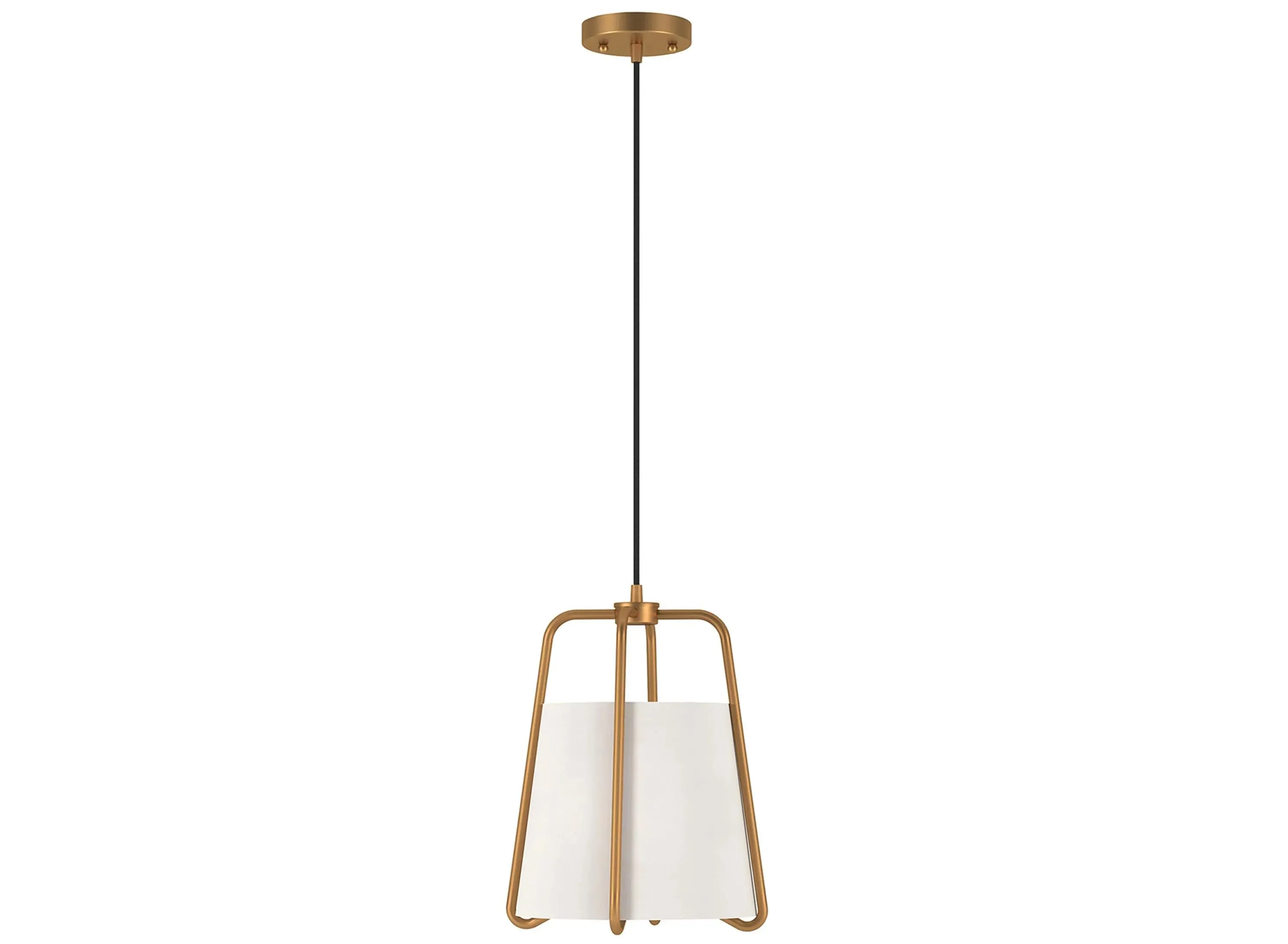 Mari Fabric Pendant in Brass by Hudson & Canal