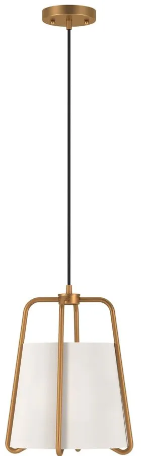 Mari Fabric Pendant in Brass by Hudson & Canal