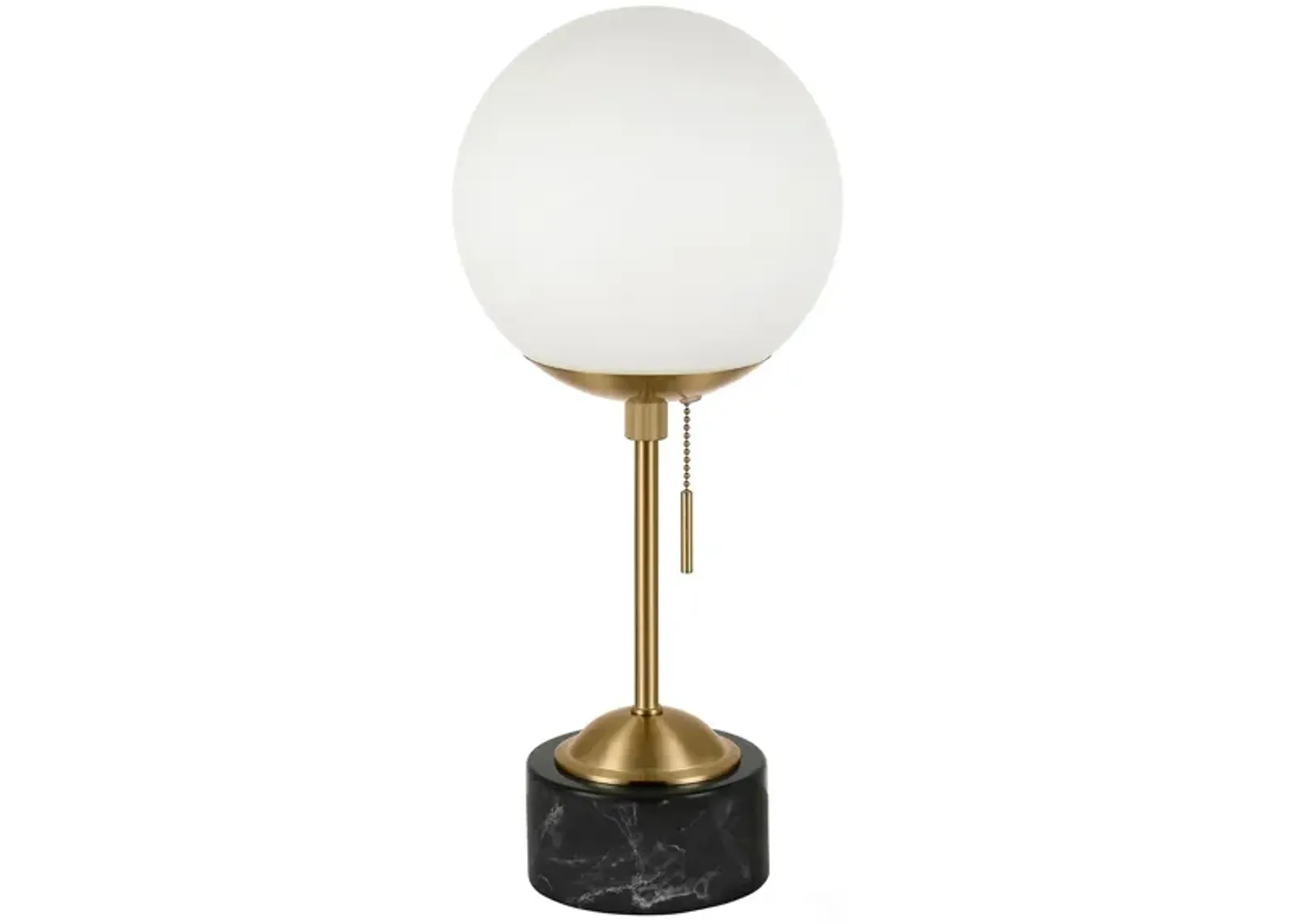 Oskar Table Lamp in Brass and Marble by Hudson & Canal