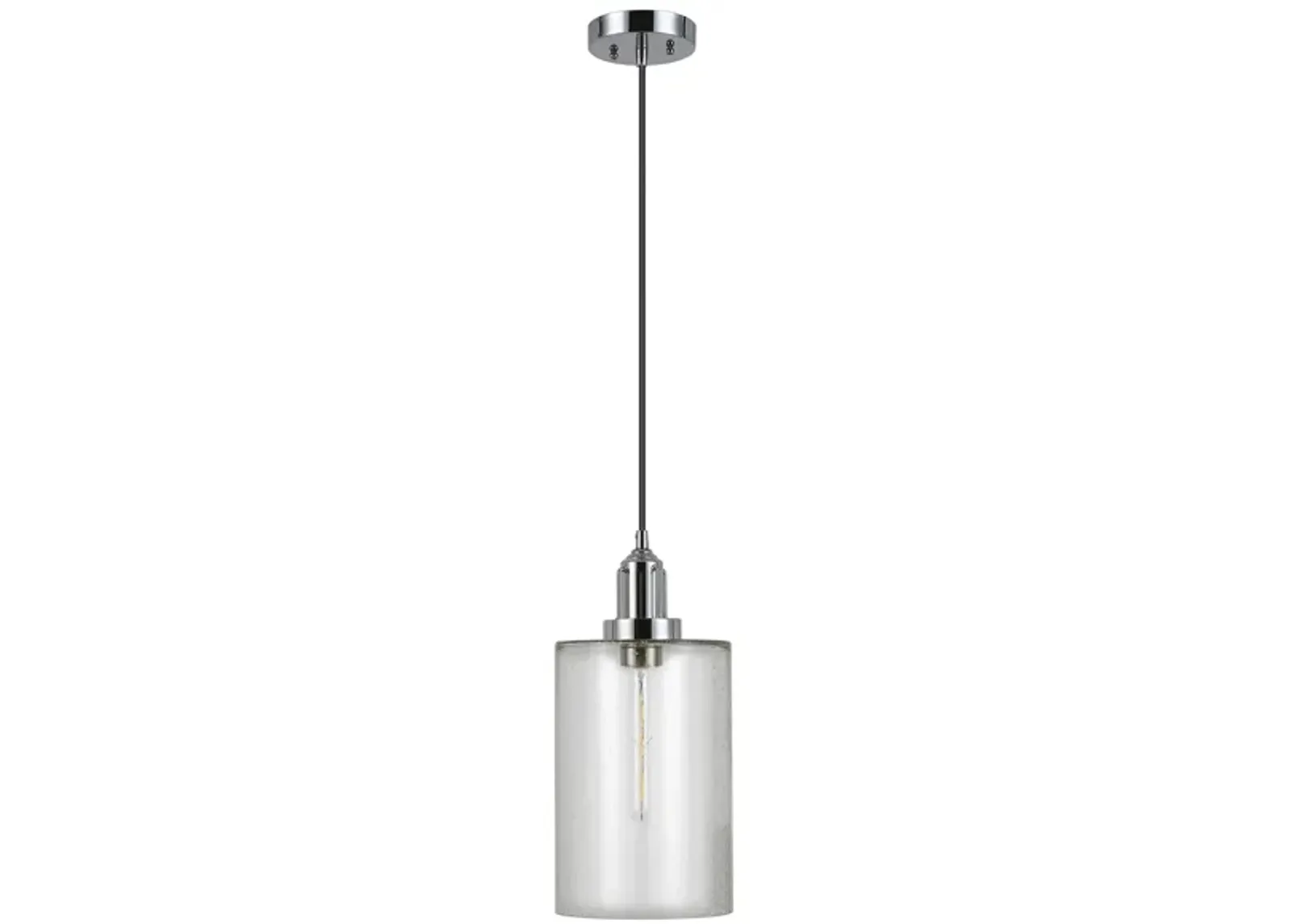 Nisha Seeded Glass Pendant in Polished Nickel by Hudson & Canal