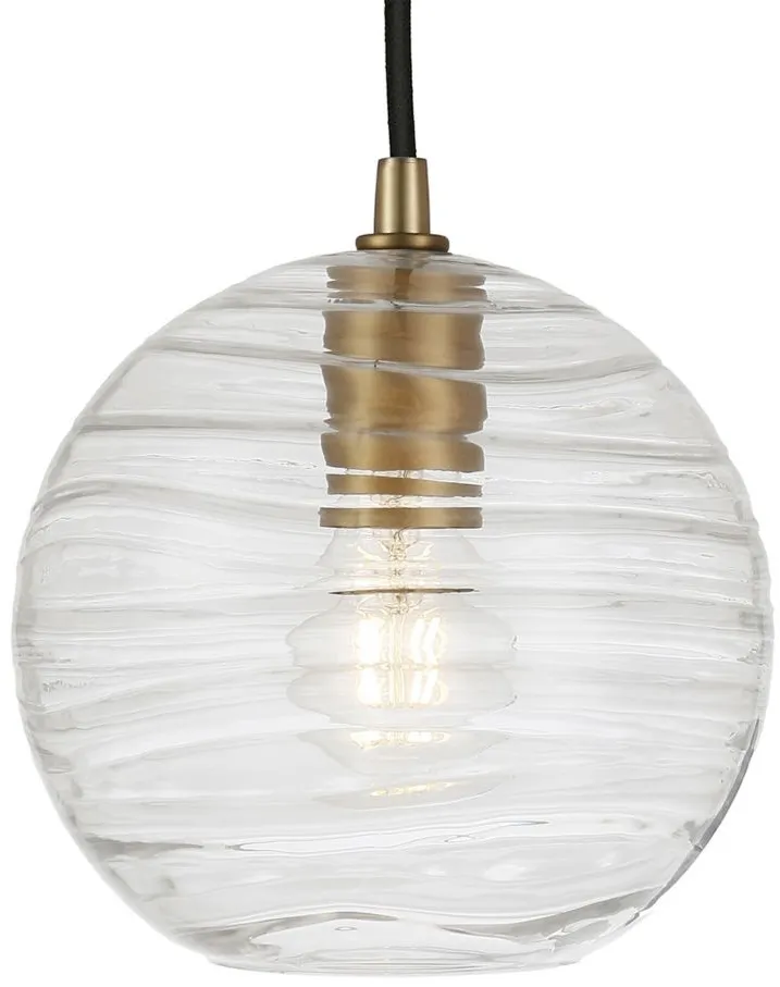 Moana Textured Glass Pendant in Brass by Hudson & Canal