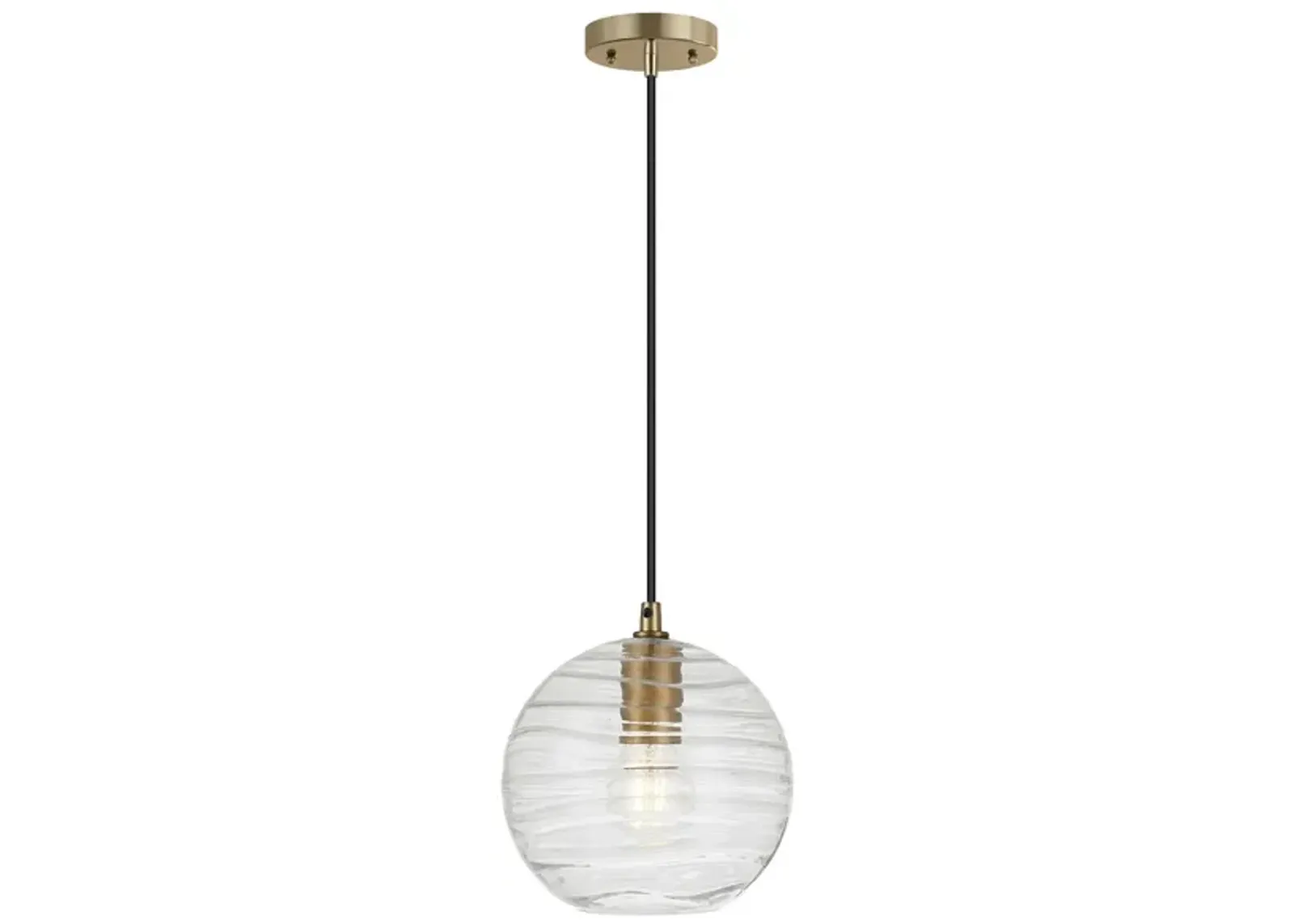 Moana Textured Glass Pendant in Brass by Hudson & Canal