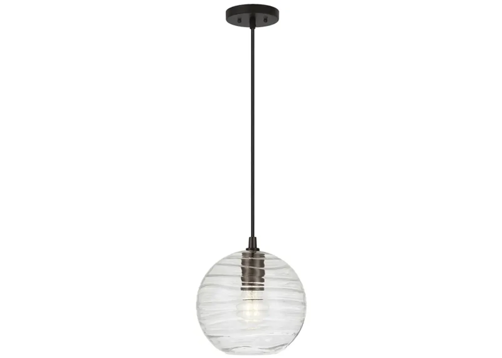 Moana Textured Glass Pendant in Blackened Bronze by Hudson & Canal