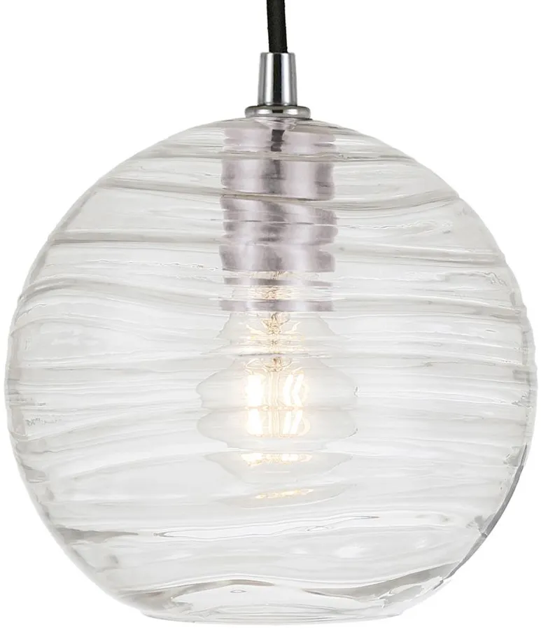 Moana Textured Glass Pendant in Polished Nickel by Hudson & Canal