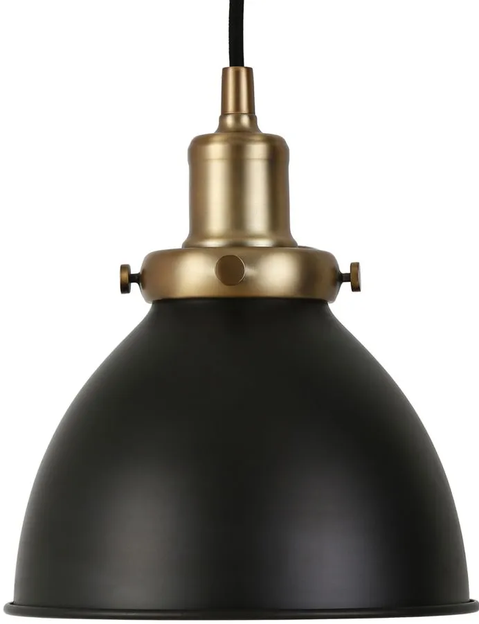 Pari Metal Pendant in Black/Brass by Hudson & Canal