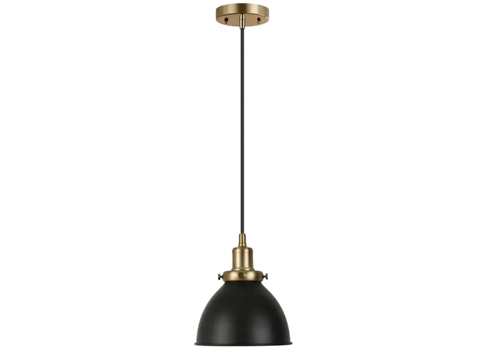 Pari Metal Pendant in Black/Brass by Hudson & Canal