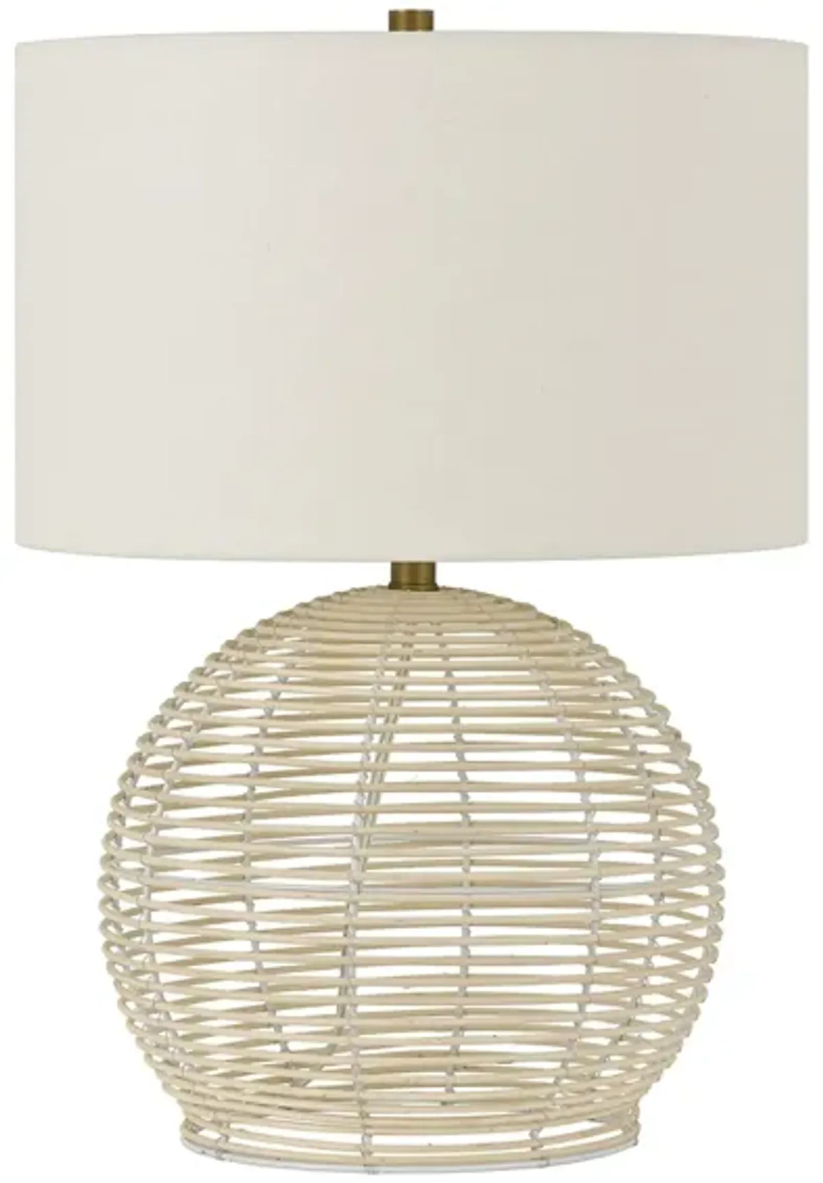 Phobos Rattan Table Lamp in Rattan by Hudson & Canal