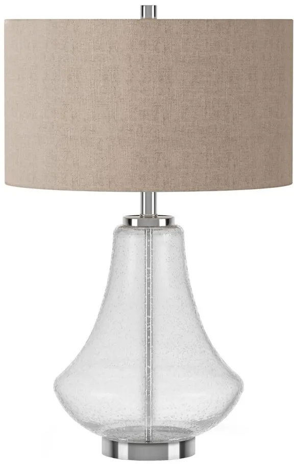 Marcas Table Lamp in Seeded Glass/Polished Nickel by Hudson & Canal
