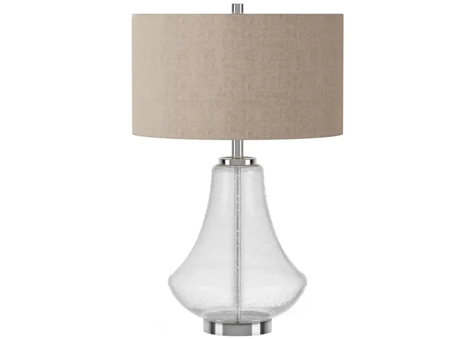 Marcas Table Lamp in Seeded Glass/Polished Nickel by Hudson & Canal