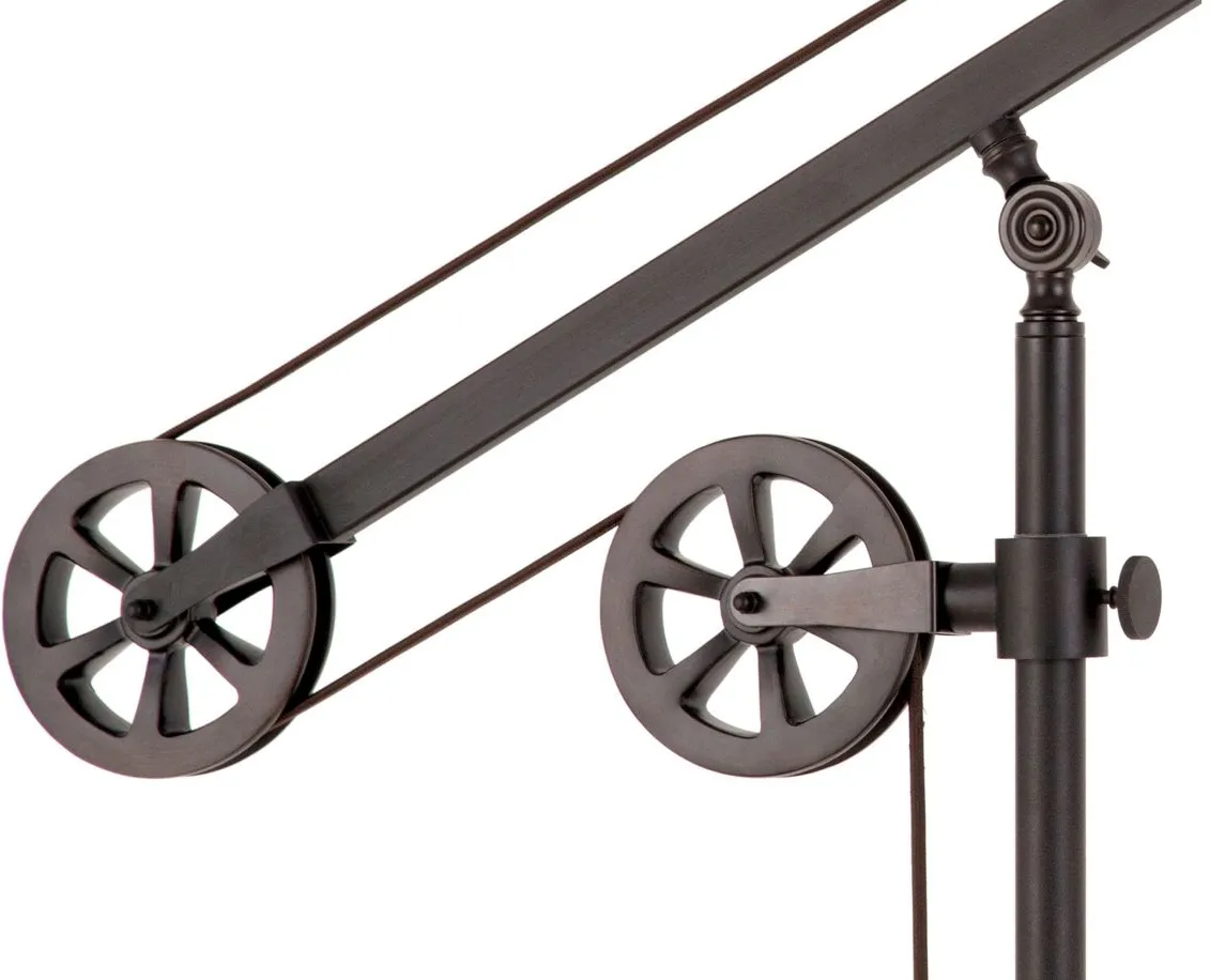 Costas Table Lamp with Pulley System in Blackened Bronze by Hudson & Canal