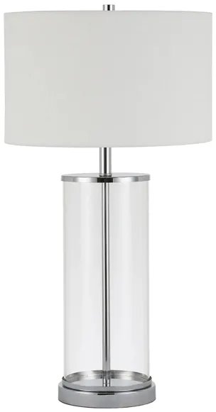 Dillan Clear Glass Table Lamp in Clear Glass/Polished Nickel by Hudson & Canal