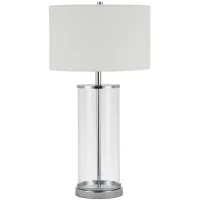 Dillan Clear Glass Table Lamp in Clear Glass/Polished Nickel by Hudson & Canal