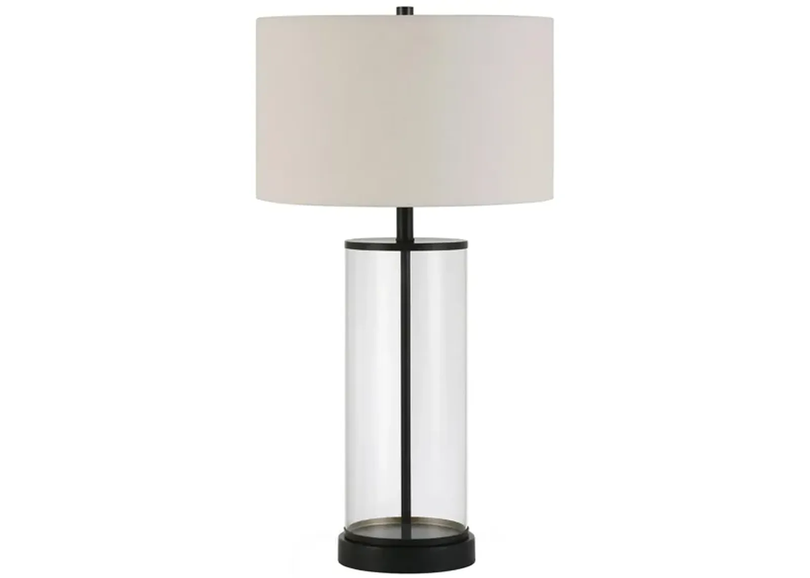 Dillan Clear Glass Table Lamp in Blackened Bronze by Hudson & Canal