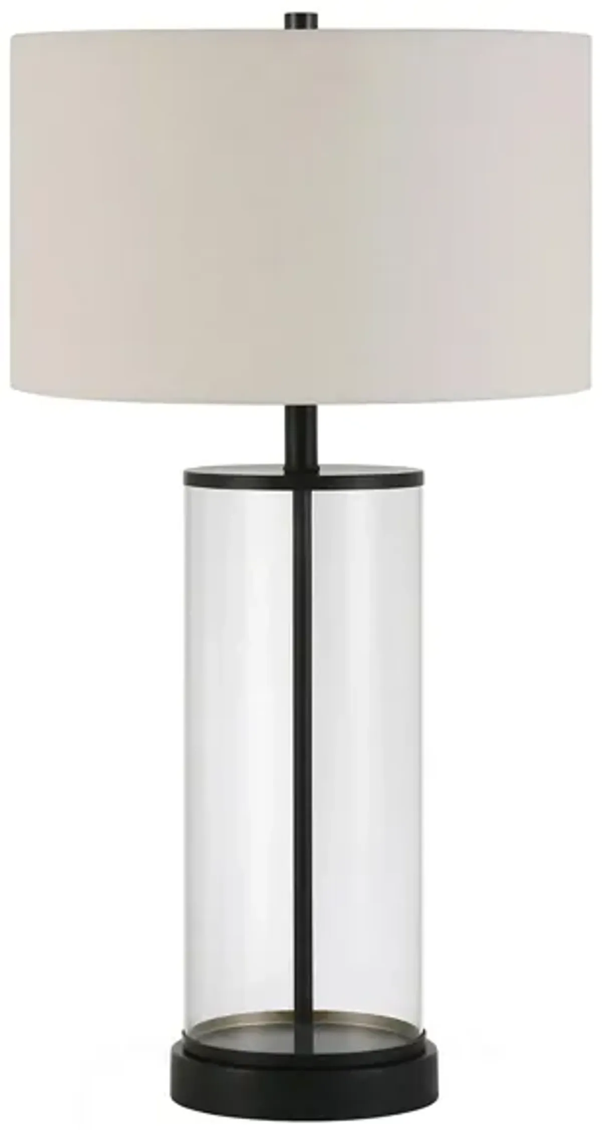 Dillan Clear Glass Table Lamp in Blackened Bronze by Hudson & Canal