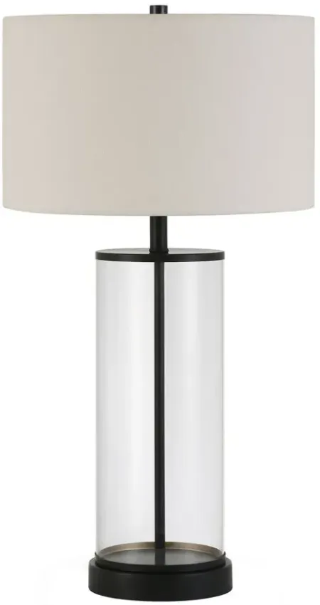 Dillan Clear Glass Table Lamp in Blackened Bronze by Hudson & Canal