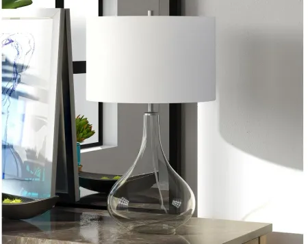 Valeria Clear Glass Table Lamp in Clear Glass by Hudson & Canal