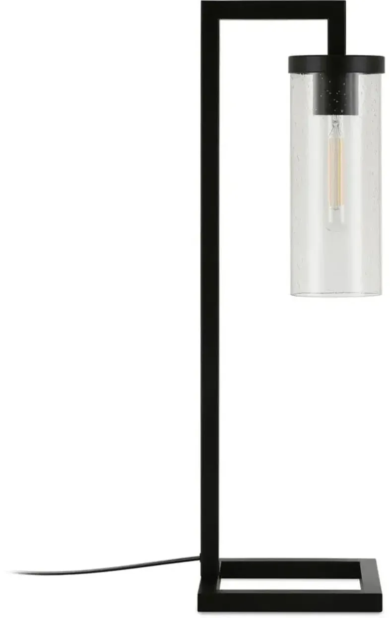 Ansa Seeded Glass Table Lamp in Blackened Bronze by Hudson & Canal