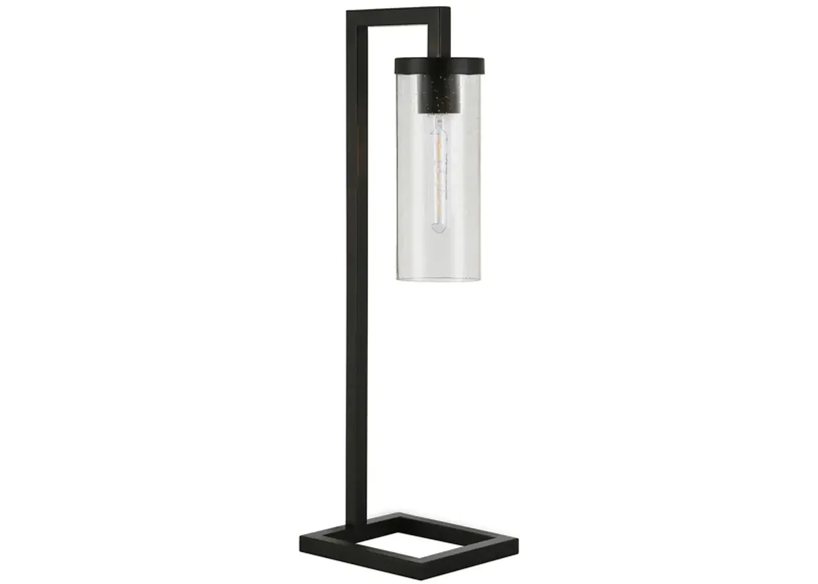 Ansa Seeded Glass Table Lamp in Blackened Bronze by Hudson & Canal