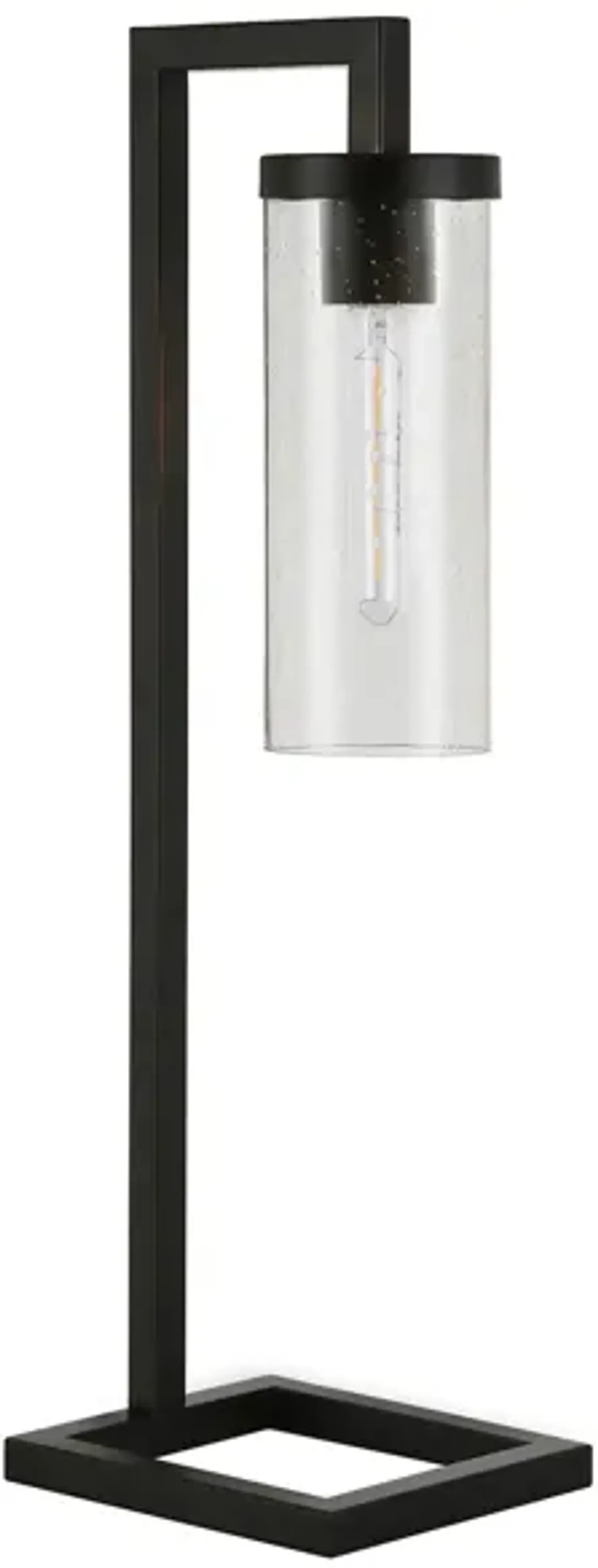 Ansa Seeded Glass Table Lamp in Blackened Bronze by Hudson & Canal