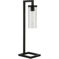 Ansa Seeded Glass Table Lamp in Blackened Bronze by Hudson & Canal