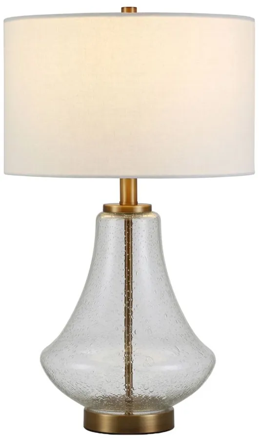 Marcas Table Lamp in Seeded Glass/Brushed Brass by Hudson & Canal