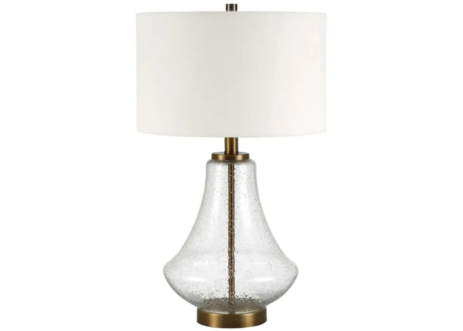 Marcas Table Lamp in Seeded Glass/Brushed Brass by Hudson & Canal