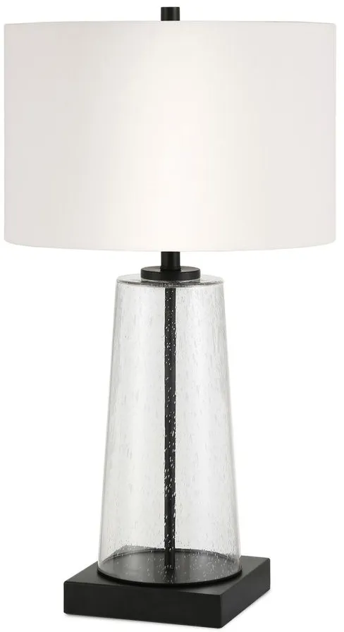 Carrington Table Lamp in Seeded Glass/Blackened Bronze by Hudson & Canal