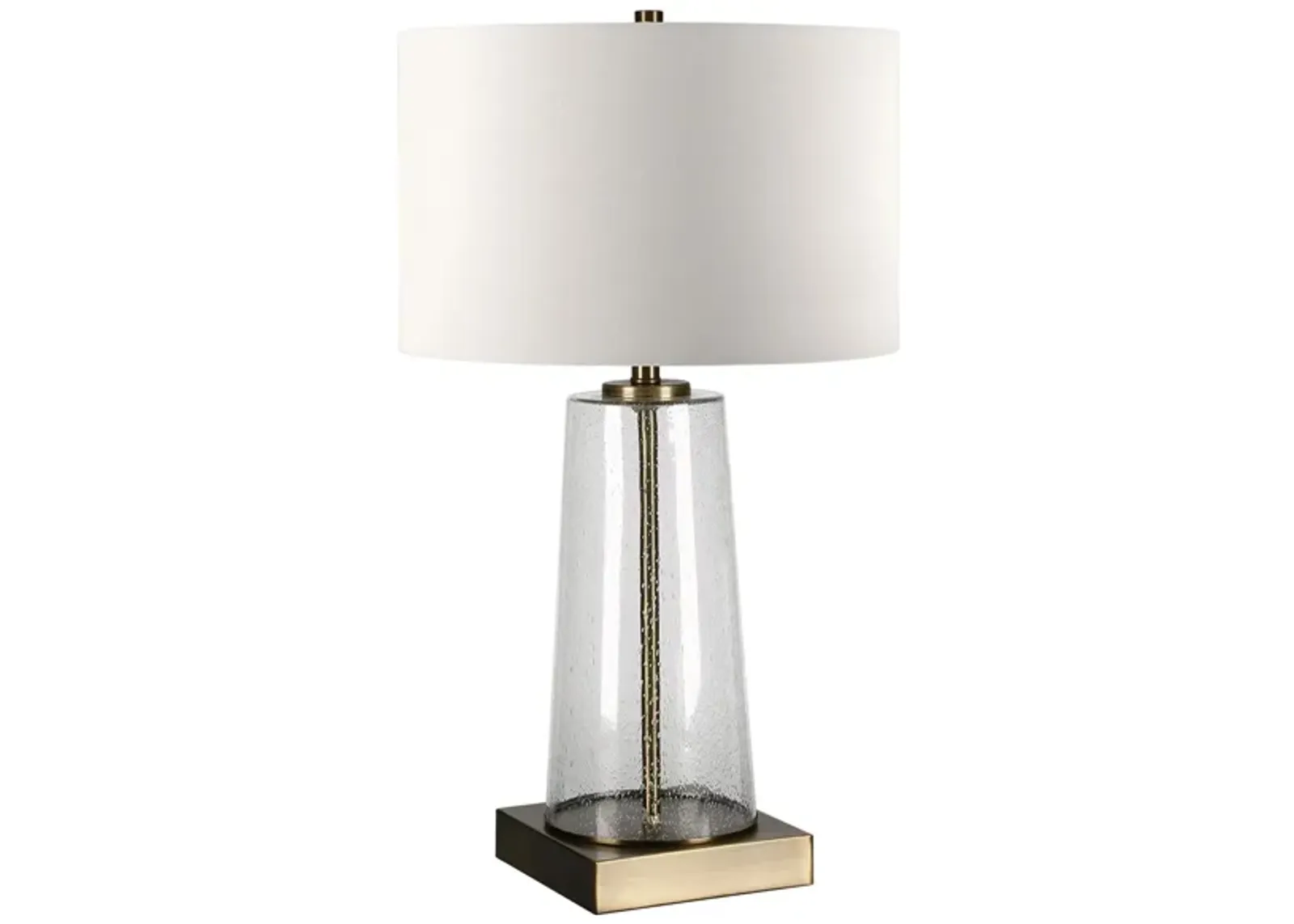 Carrington Tapered Table Lamp in Seeded Glass/Brass by Hudson & Canal