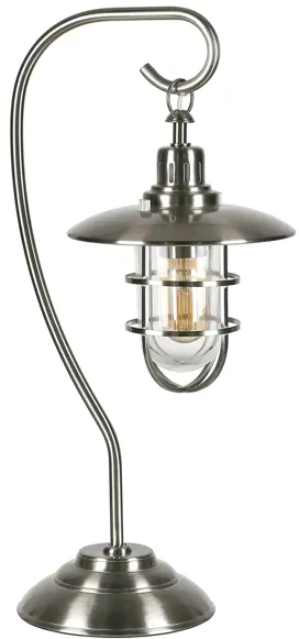 Darwin Nautical Lantern Lamp in Brushed Nickel by Hudson & Canal