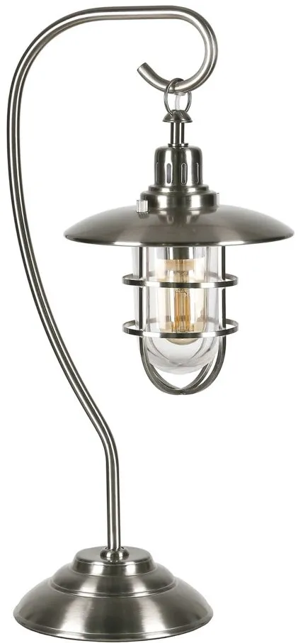 Darwin Nautical Lantern Lamp in Brushed Nickel by Hudson & Canal