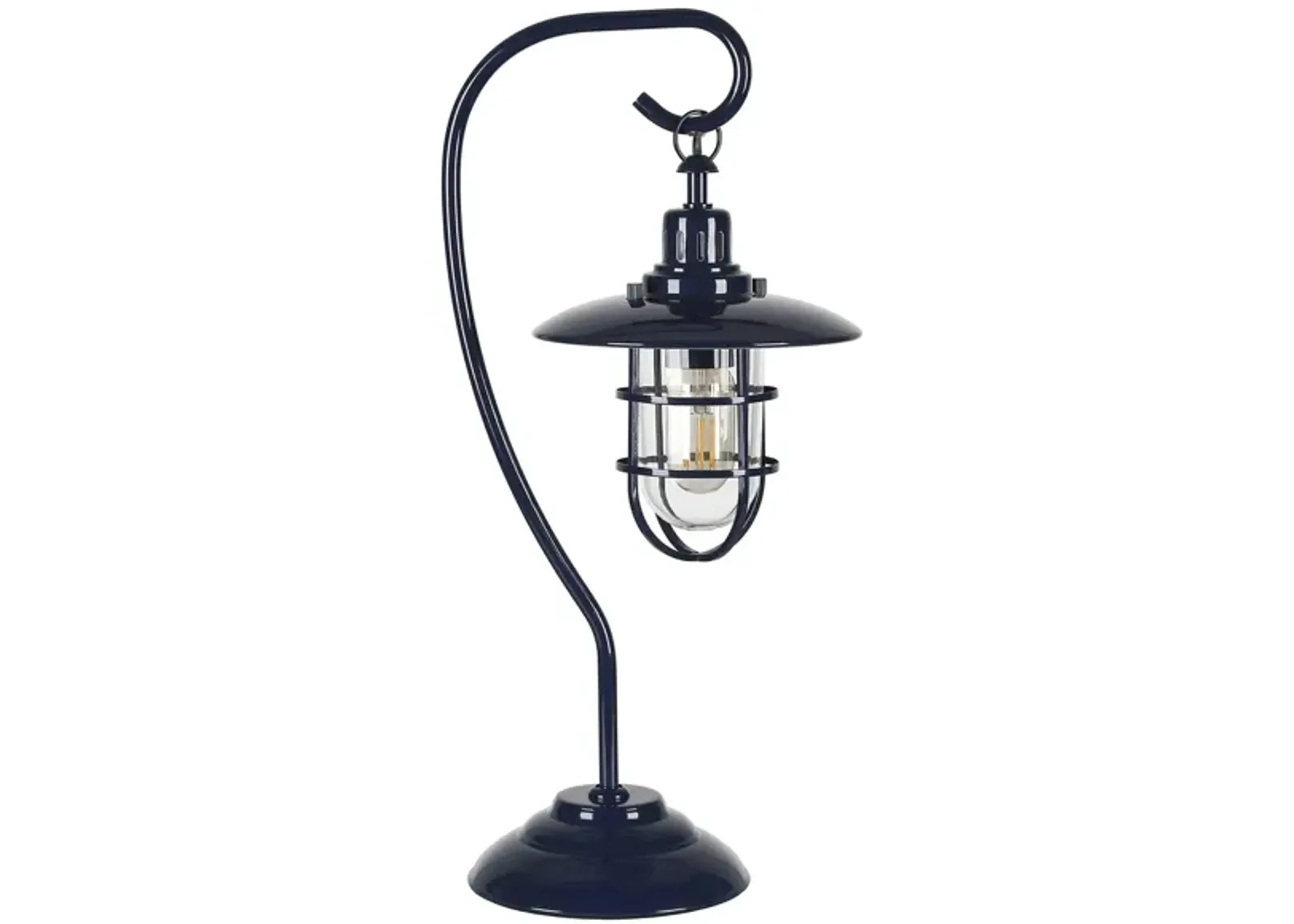 Darwin Nautical Lantern Lamp in Navy Blue by Hudson & Canal