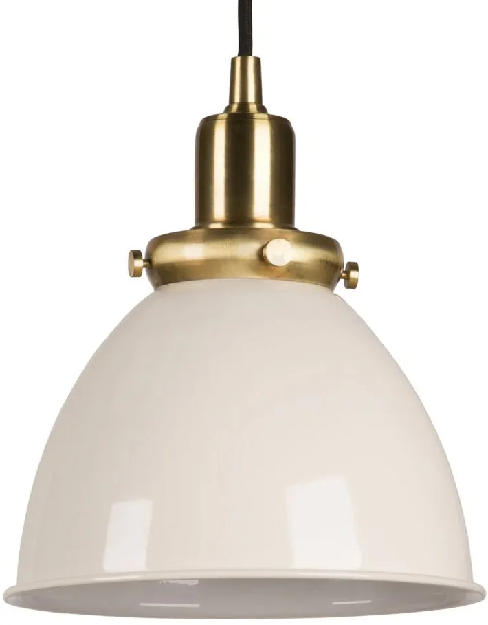 Pari Metal Pendant in Pearled White/Brass by Hudson & Canal