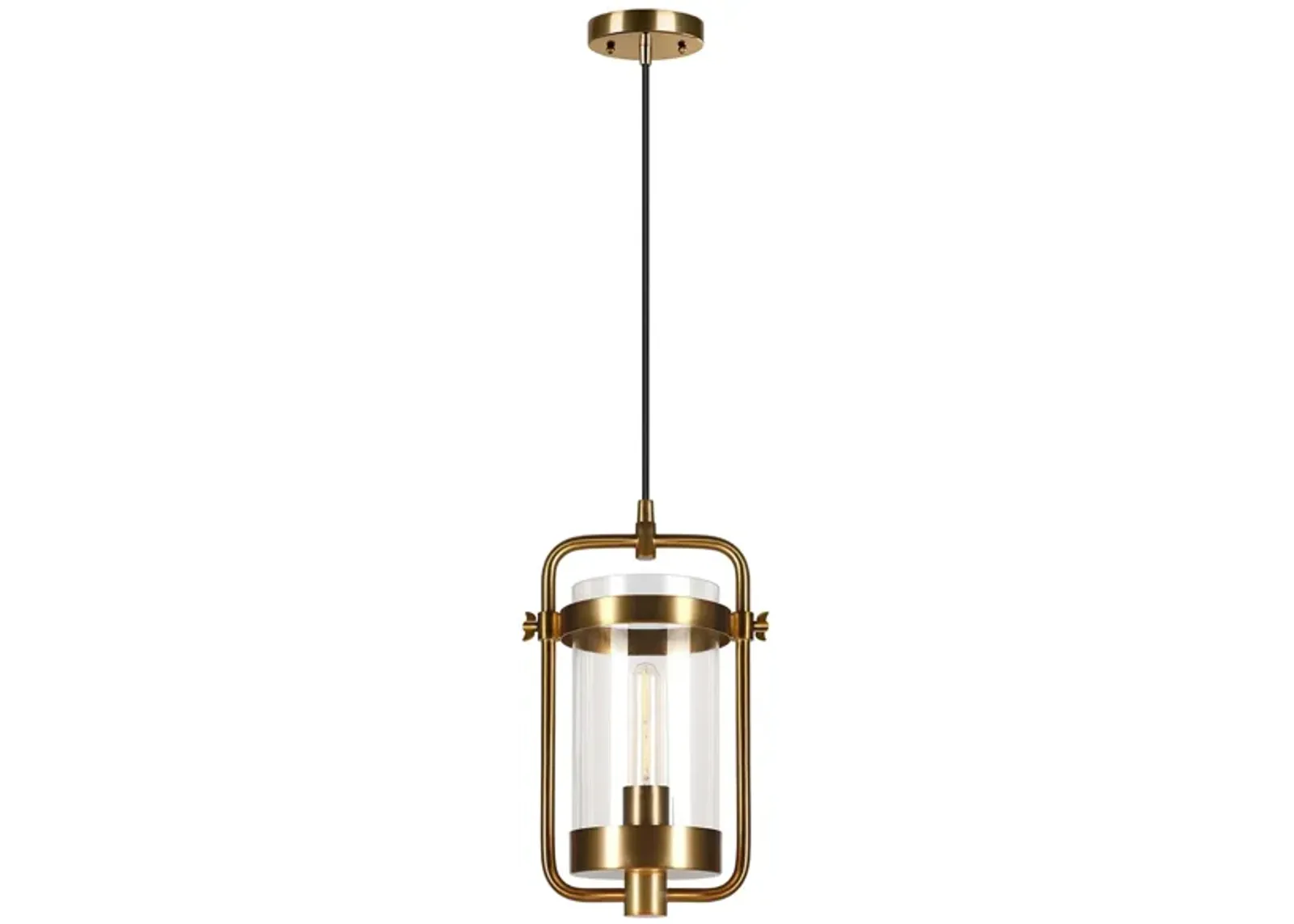 Albini Industrial Pendant in Brass by Hudson & Canal