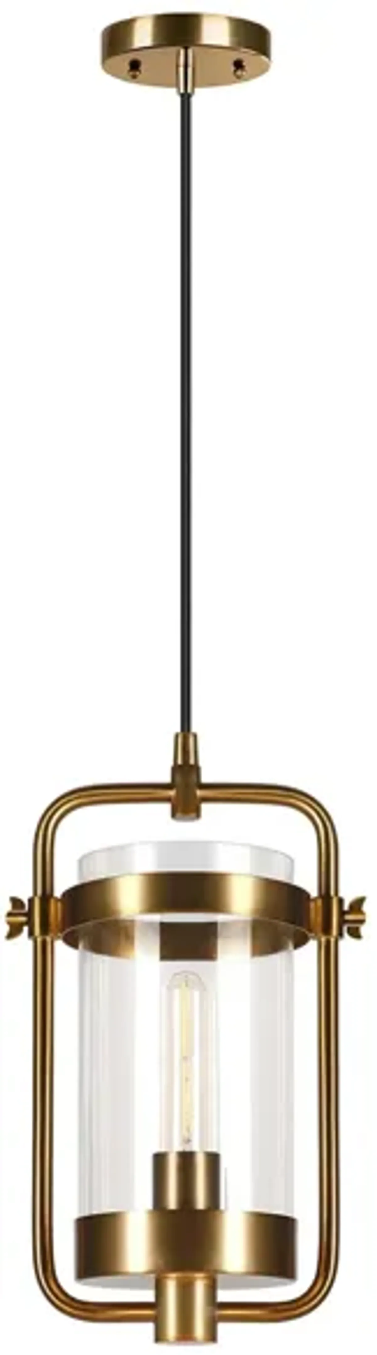 Albini Industrial Pendant in Brass by Hudson & Canal