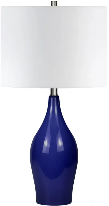Greta Porcelain Table Lamp in Navy Blue by Hudson & Canal
