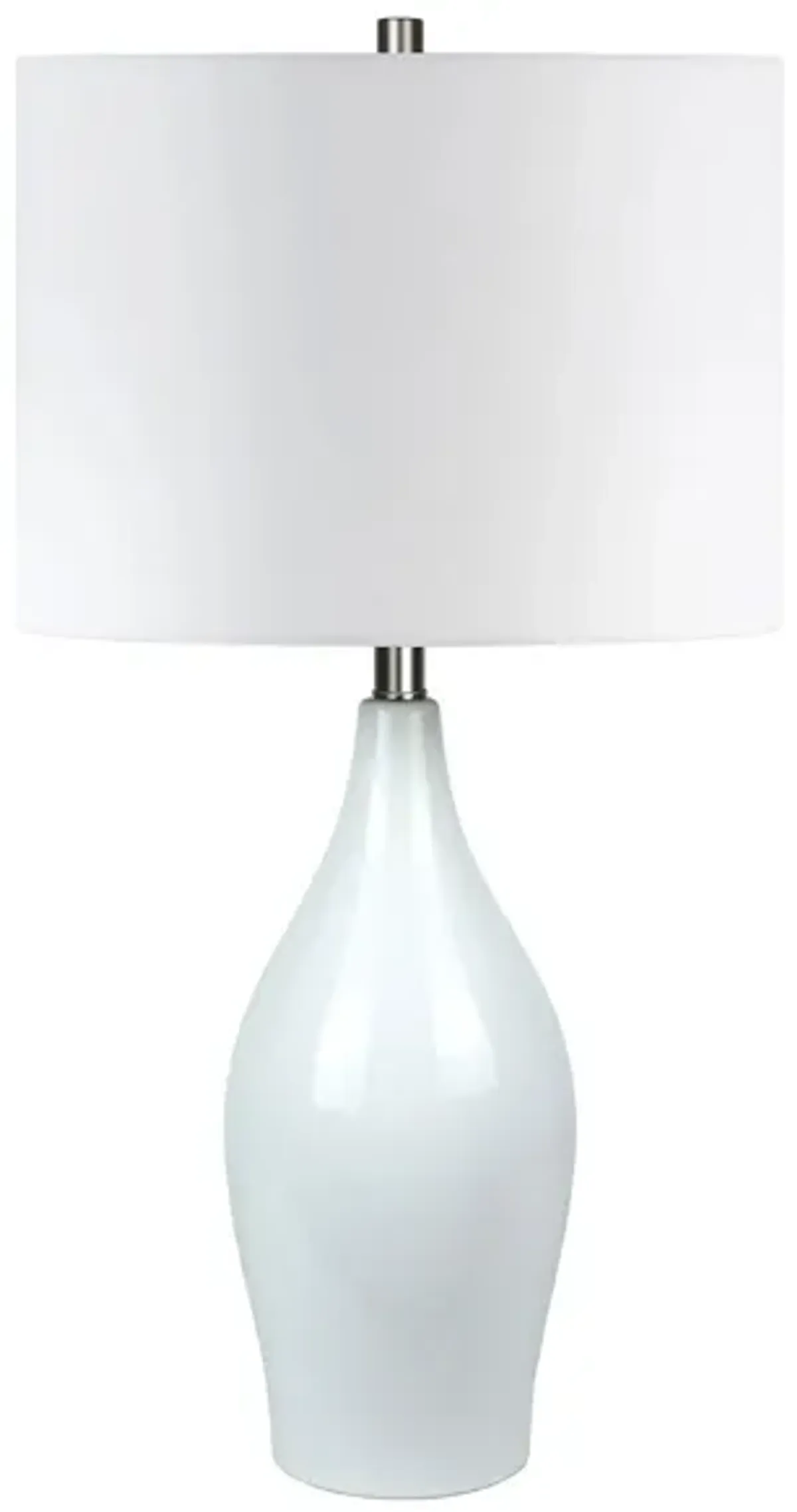 Greta Porcelain Table Lamp in White by Hudson & Canal