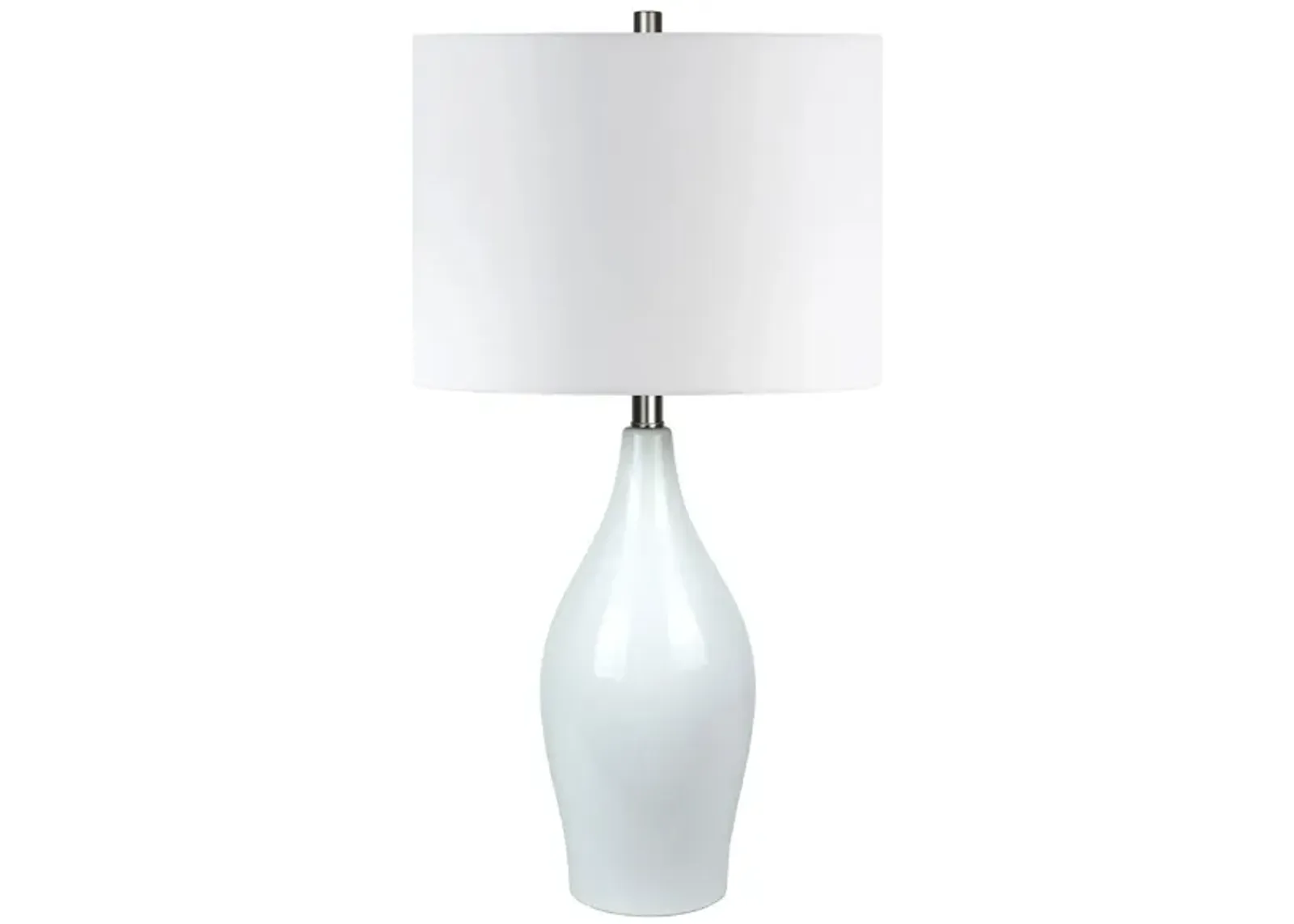 Greta Porcelain Table Lamp in White by Hudson & Canal